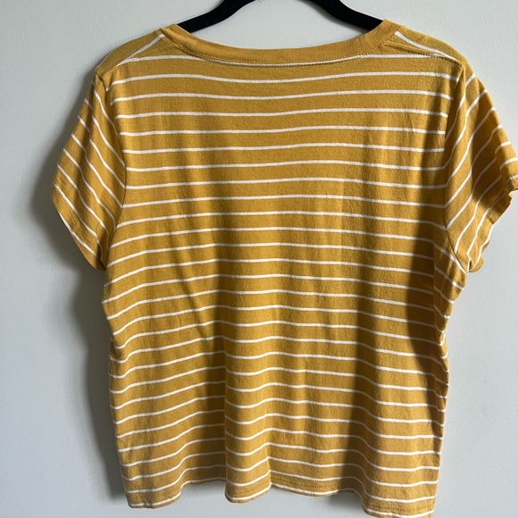 Madewell ~ Radio Tee in Largo Stripe in Bronzed Buttercup - Picture 4 of 9